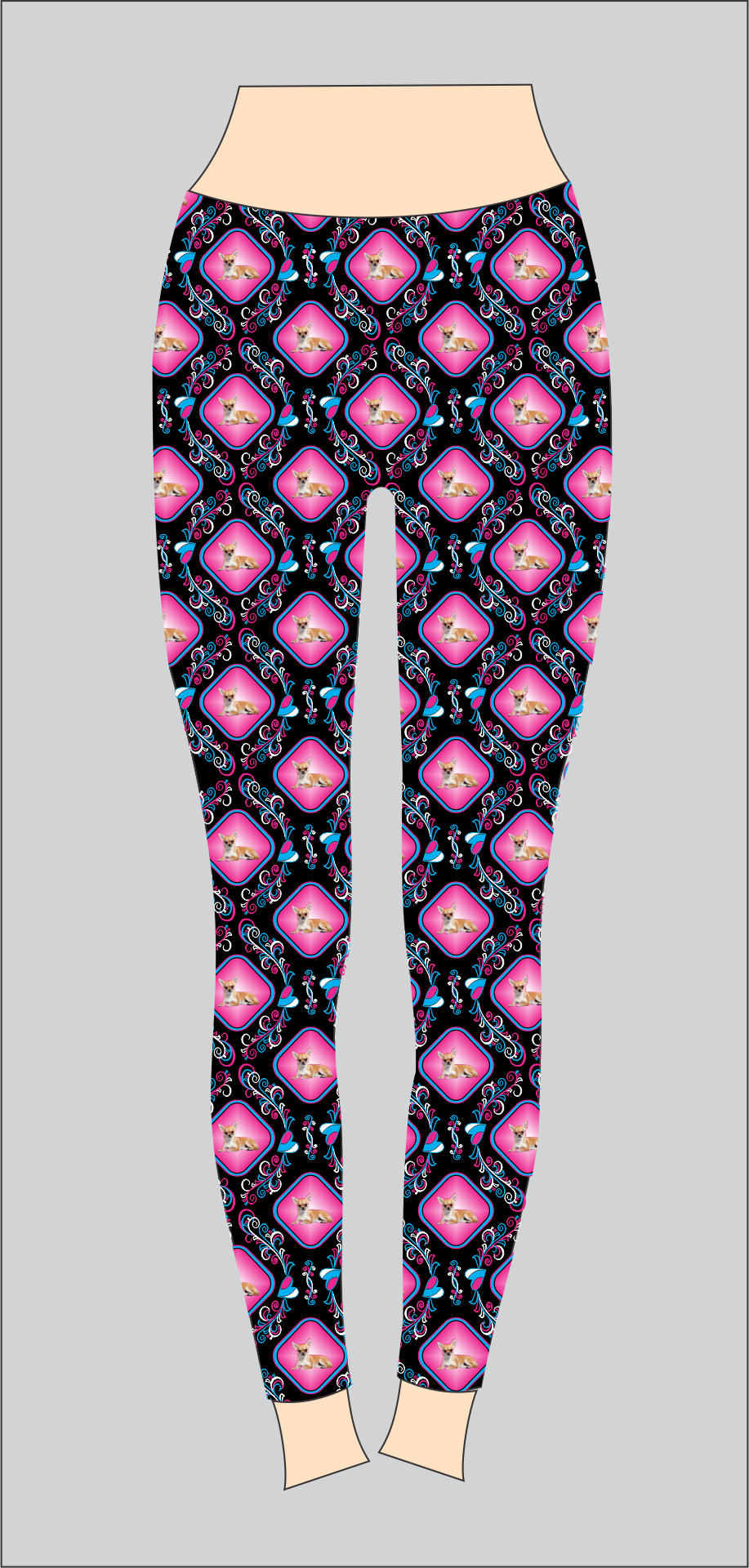 Legging Dog Prints 1 - Paws & Breeds A-C - Style 2900PR