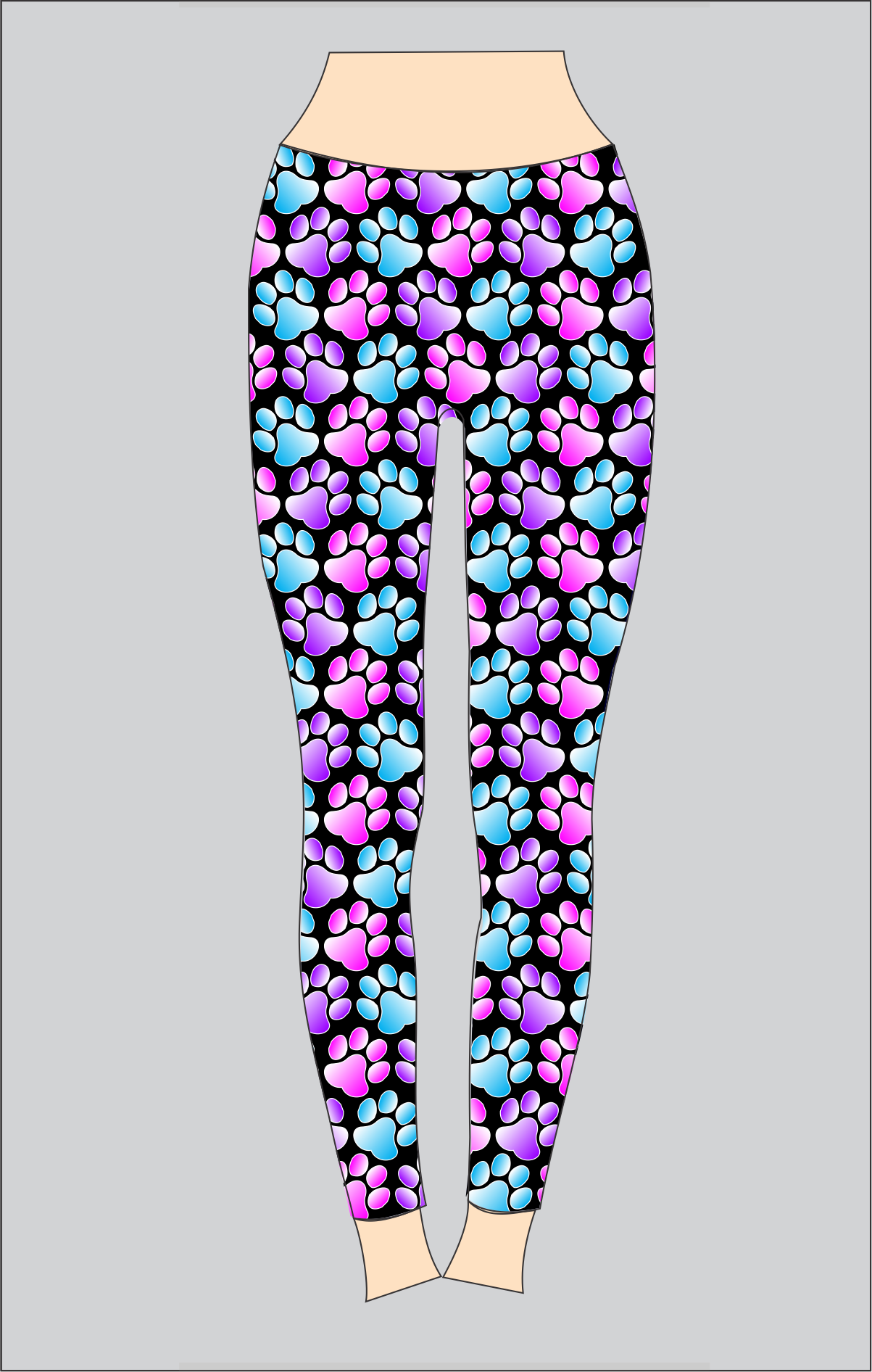Legging Dog Prints 1 - Paws & Breeds A-C - Style 2900PR