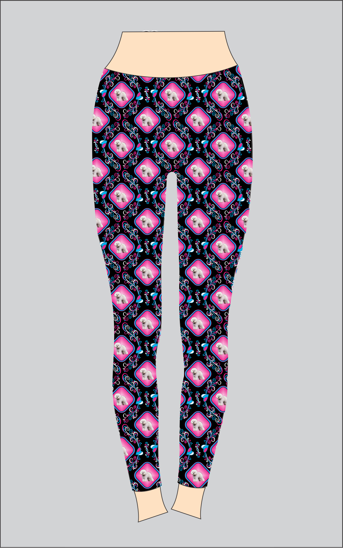 Legging Dog Prints 1 - Paws & Breeds A-C - Style 2900PR