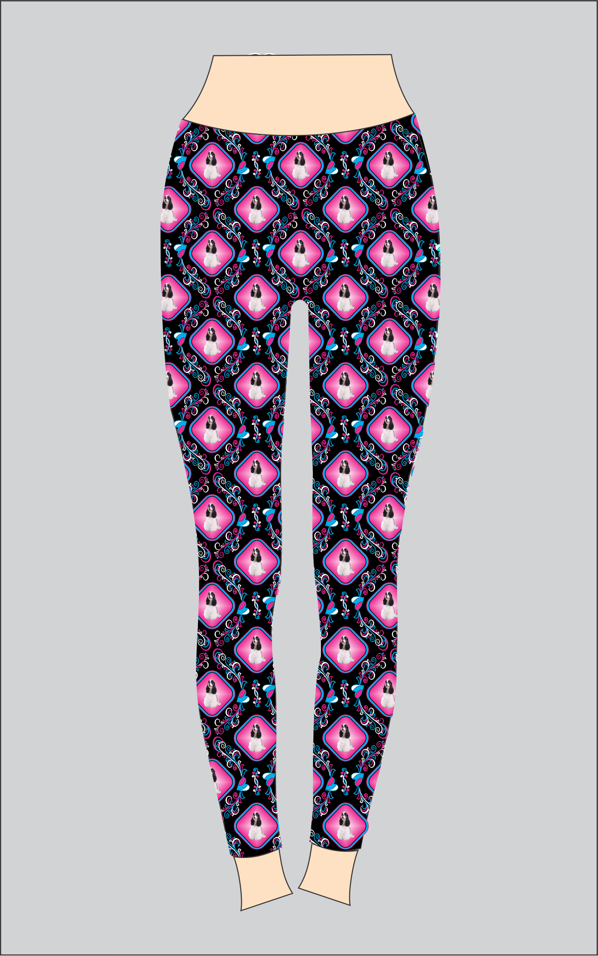 Legging Dog Prints 1 - Paws & Breeds A-C - Style 2900PR