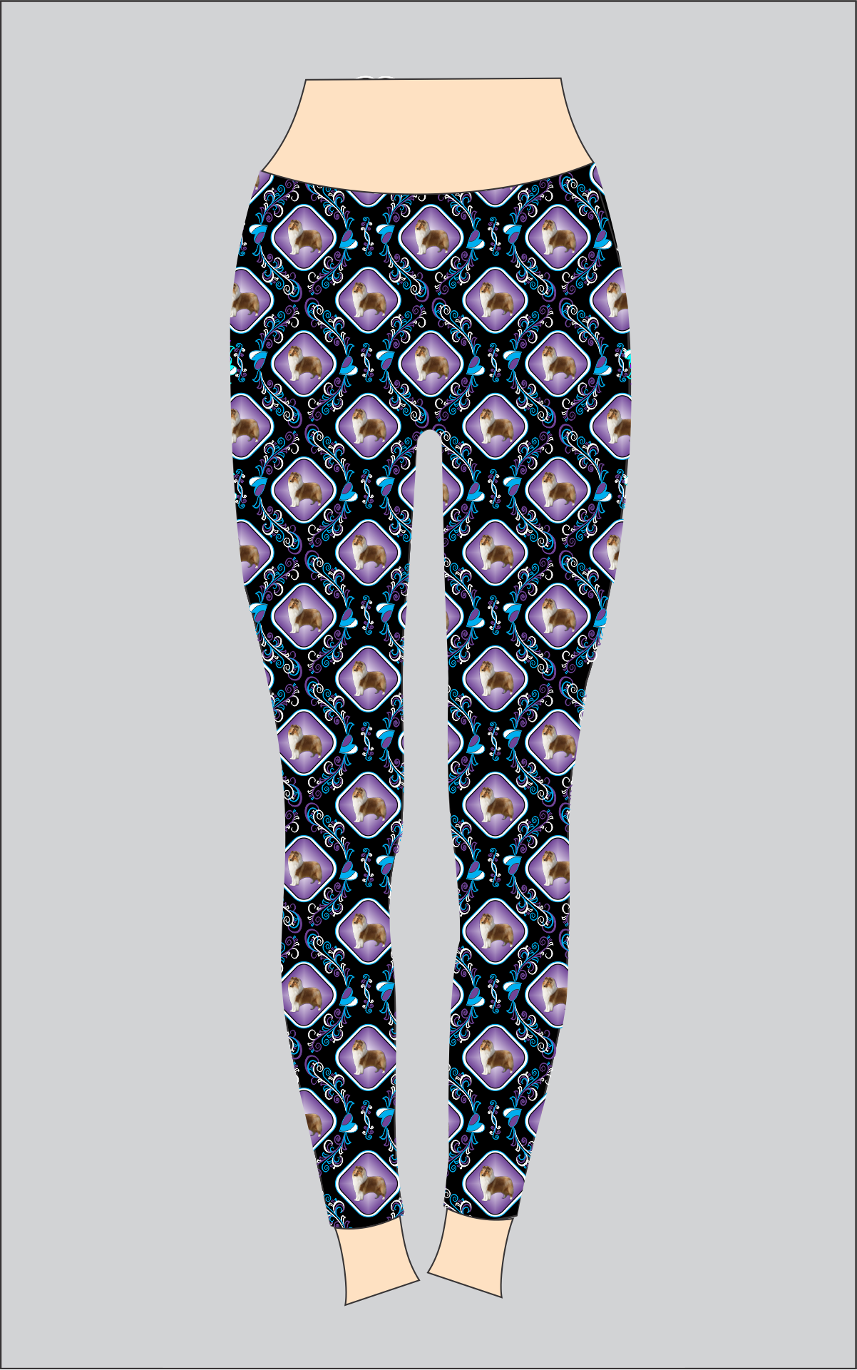Legging Dog Prints 1 - Paws & Breeds A-C - Style 2900PR