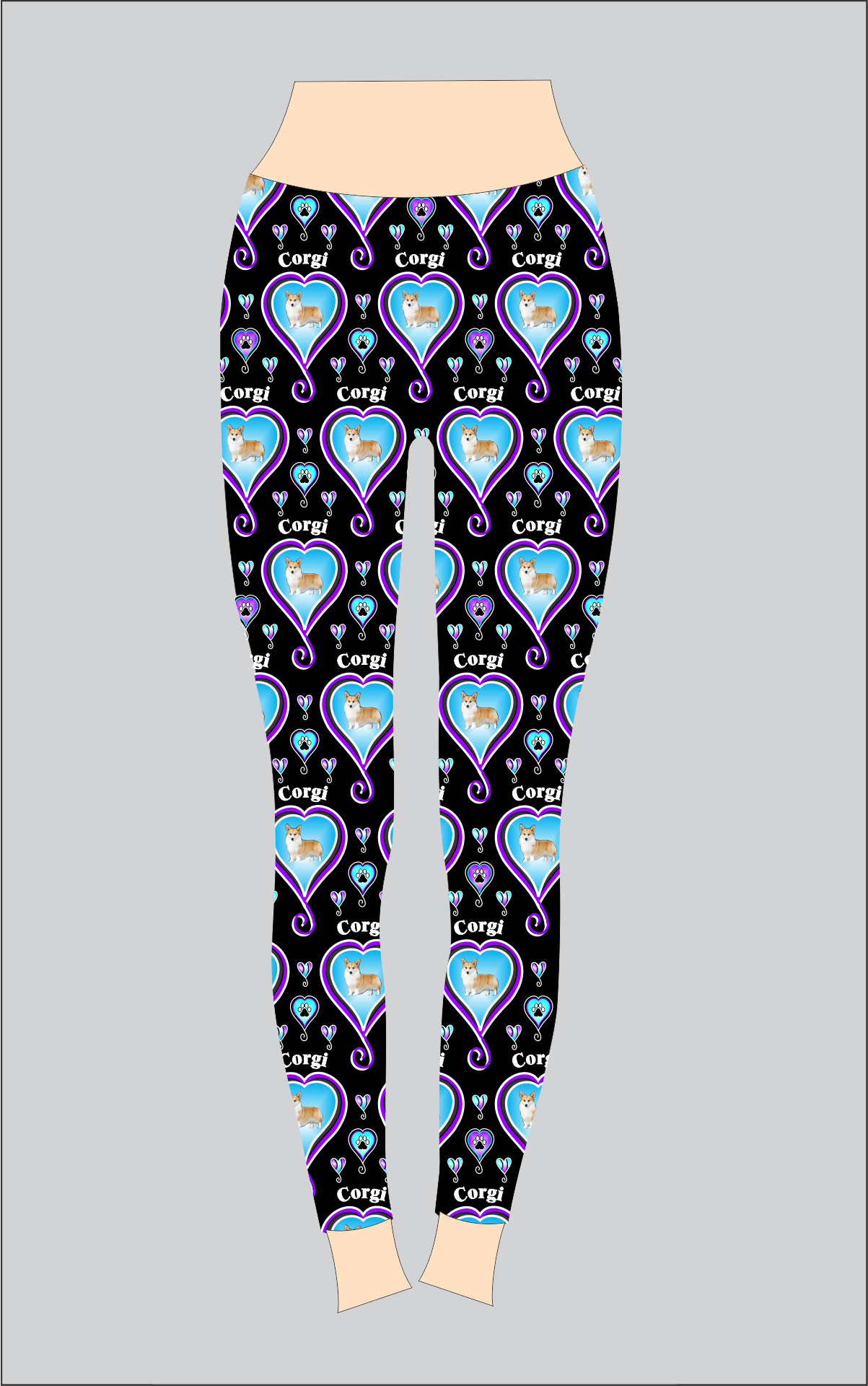 Legging Dog Prints 1 - Paws & Breeds A-C - Style 2900PR