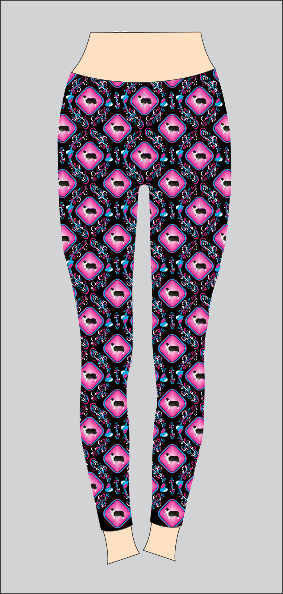 Legging Dog Prints 1 - Paws & Breeds A-C - Style 2900PR