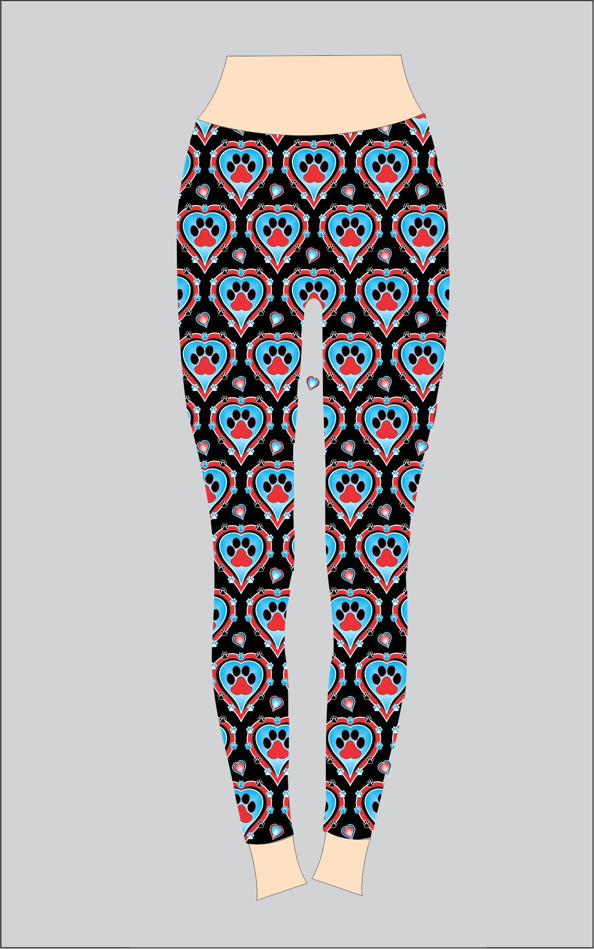 Legging Dog Prints 1 - Paws & Breeds A-C - Style 2900PR